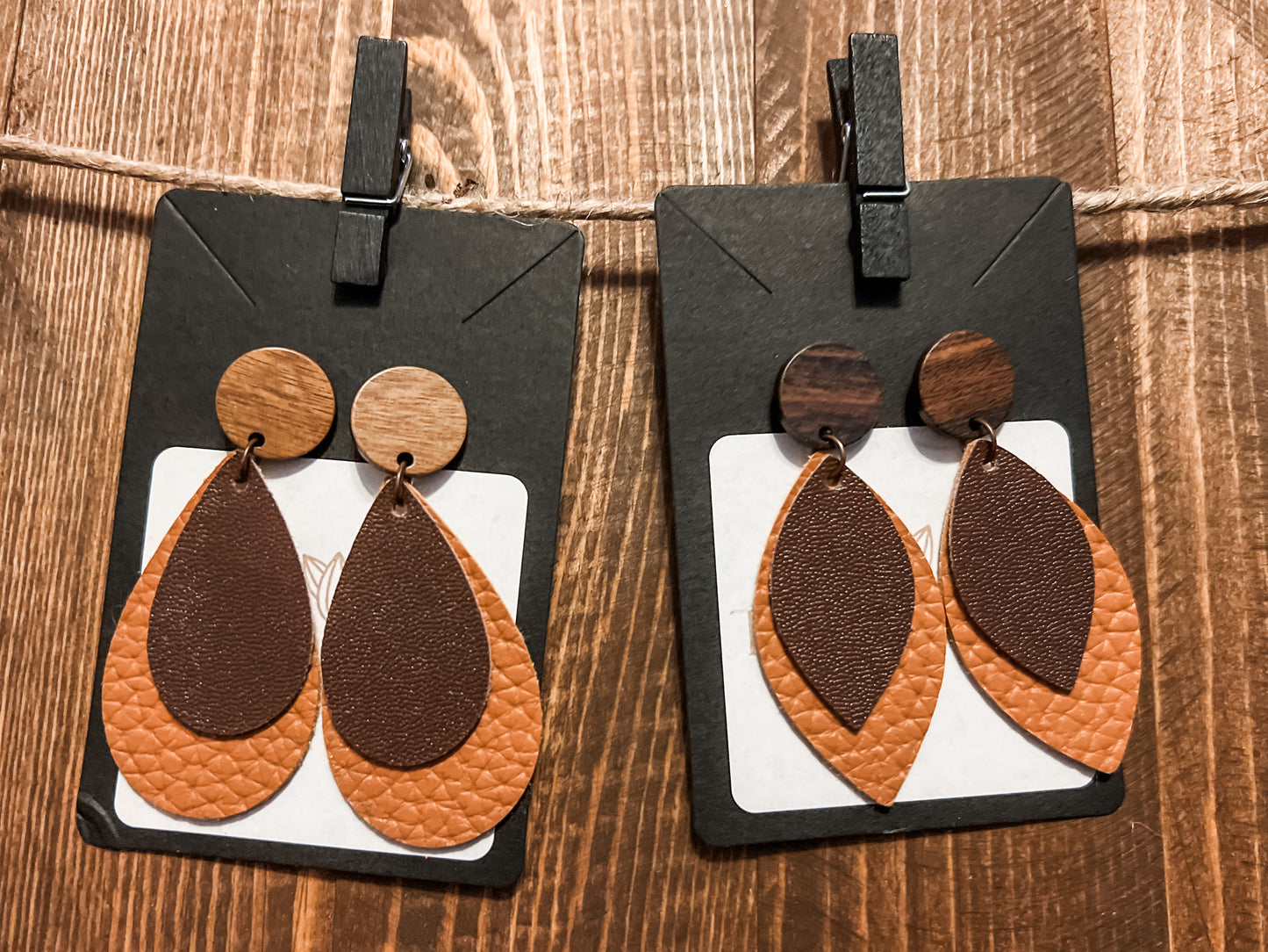 Faux Leather Earrings