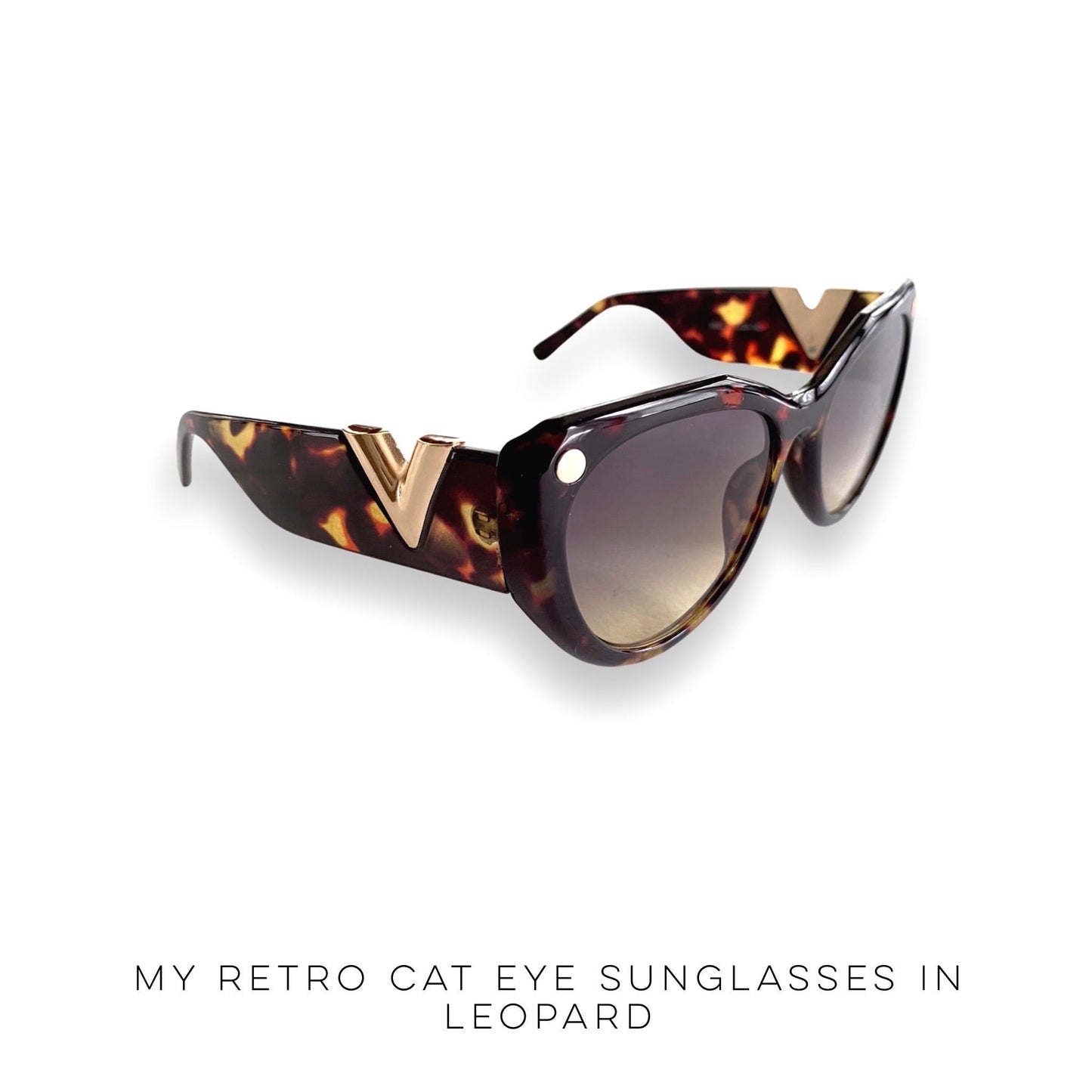 My Retro Cat Eye Sunglasses in Leopard