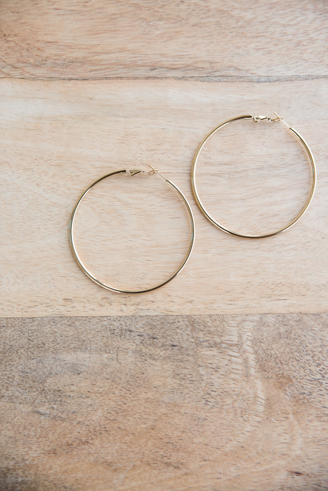 Go Through Hoops Earrings in Rose Gold