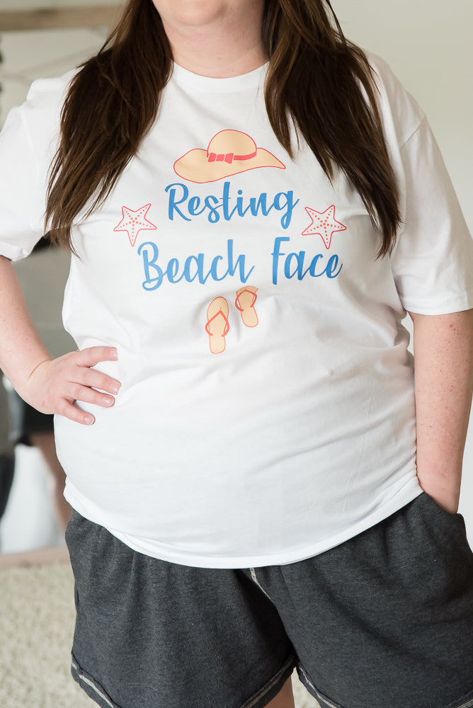 Resting Beach Face Graphic Tee