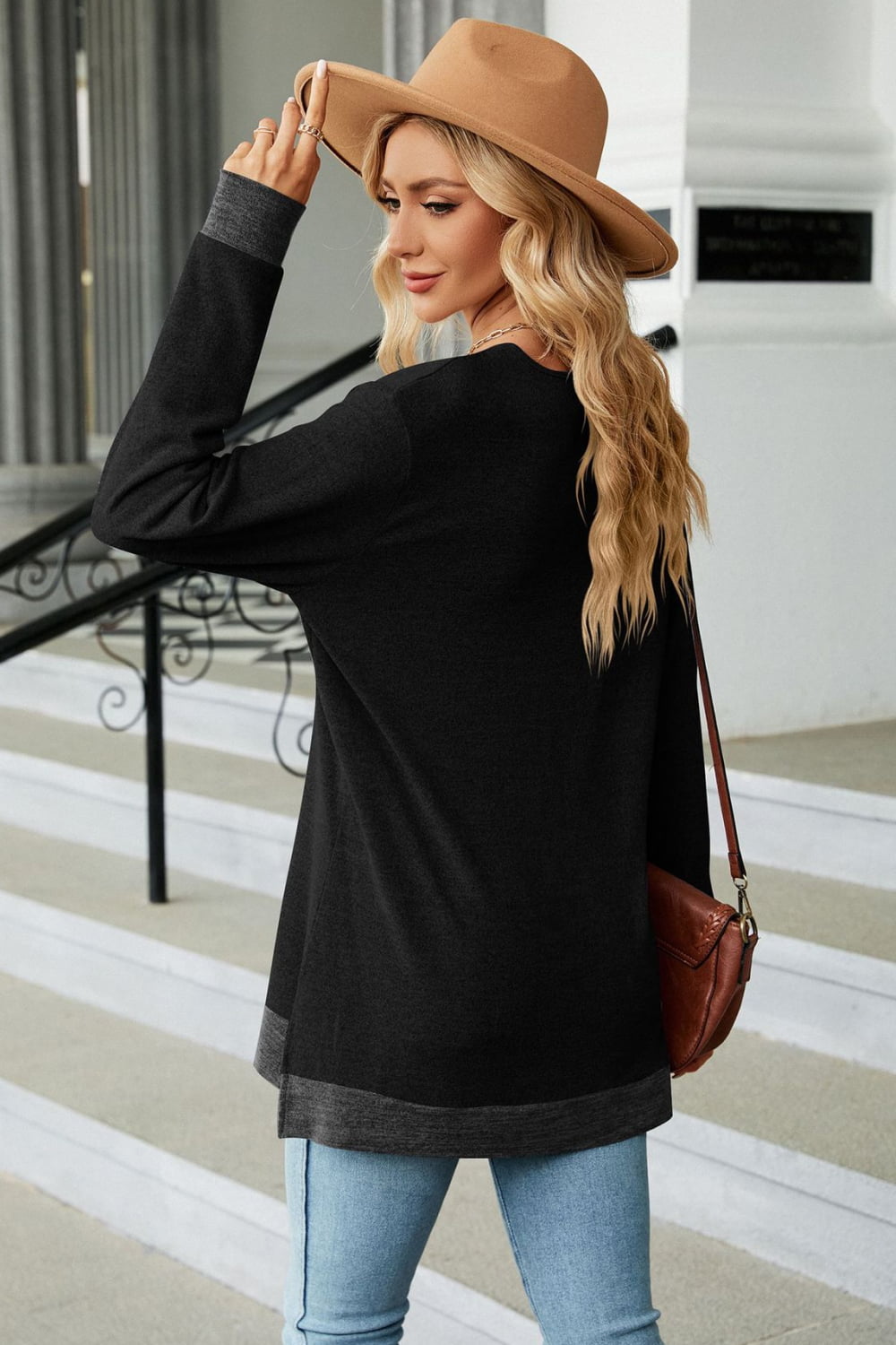 V-Neck Long Sleeve T-Shirt