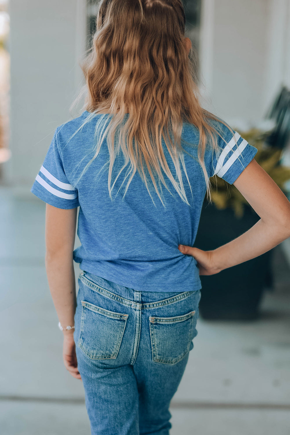 Striped Tie Front T-Shirt